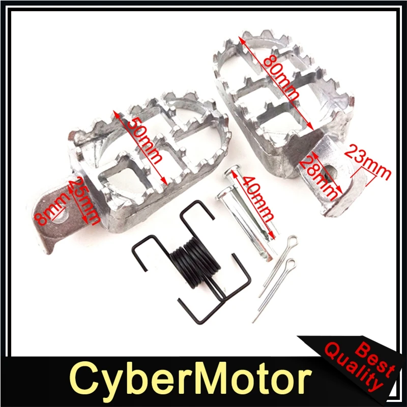 Алюминиевые Подножки для Yamaha PW50 PW80 TW200 TTR90 TTR90E Honda XR50R CRF50 CRF70 CRF80 CRF100F|foot pegs|footrests foot
