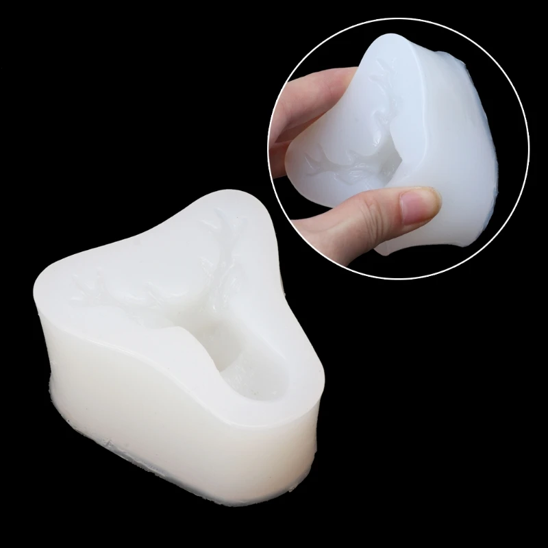 Силиконовые 3D формы в виде рождественского оленя из эпоксидной смолы инструмент
