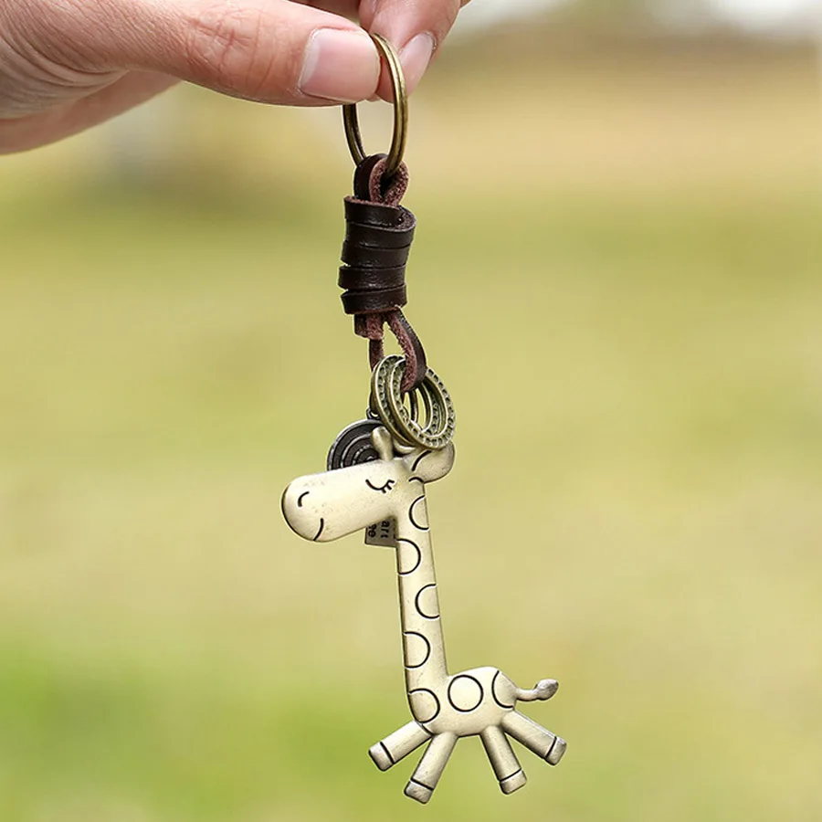 Модный креативный милый брелок в виде жирафа держатель кольца для мужчин