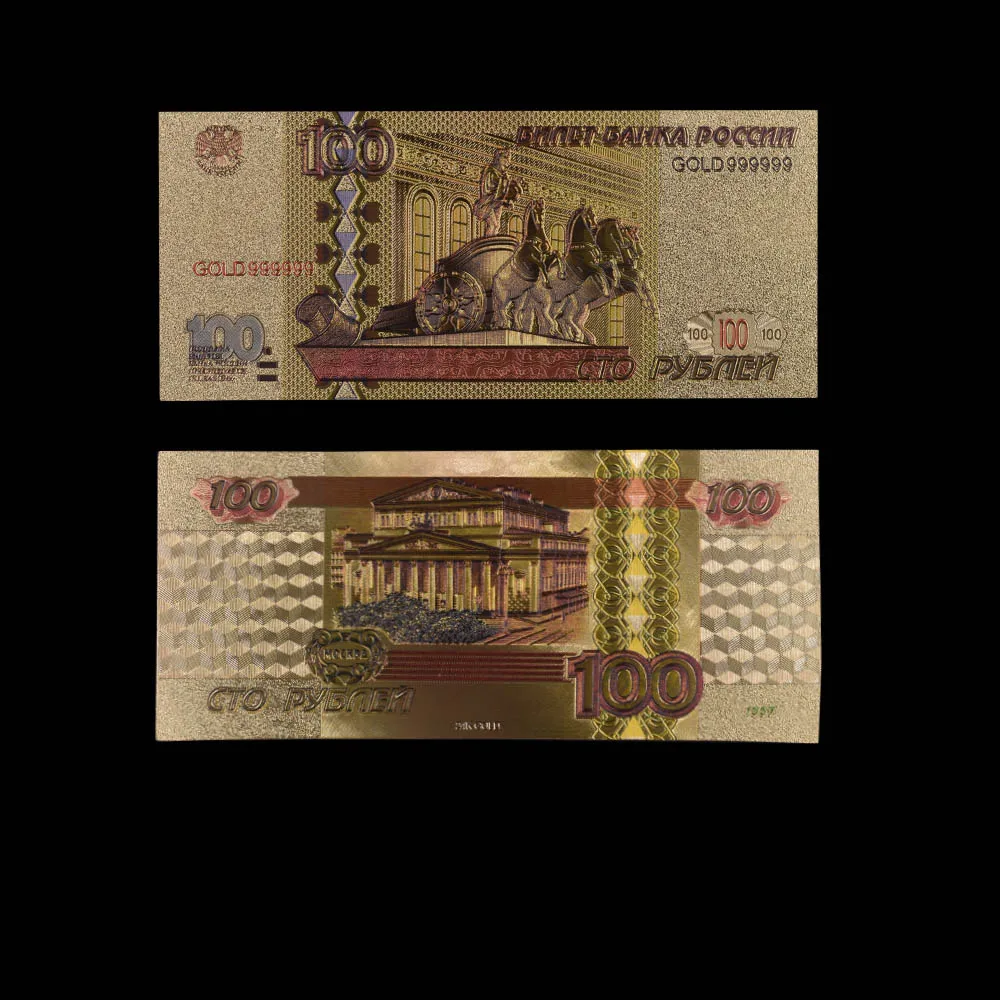 Горячая Распродажа русская Золото Банкноты набор 5/10/10/10/50/100/200/500/1000/5000 рублей