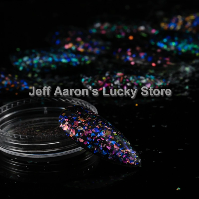 1 банка блестящий Гель лак для ногтей порошок красочные блестки хамелеон