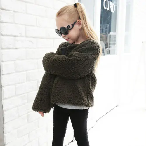 Одежда для маленьких девочек зимний жилет из искусственного меха теплое пальто