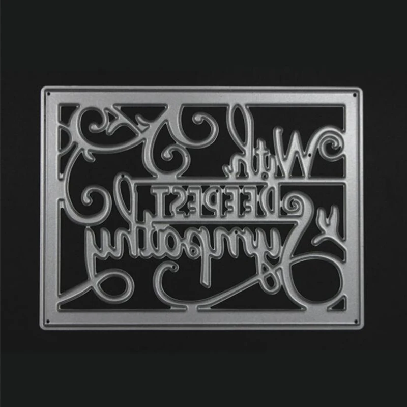 

YINISE Metal Cutting Dies For Scrapbooking Stencils WORDS COVER DIY Album Cards Decoration Embossing Folder CRAFT Die CUT Cuts