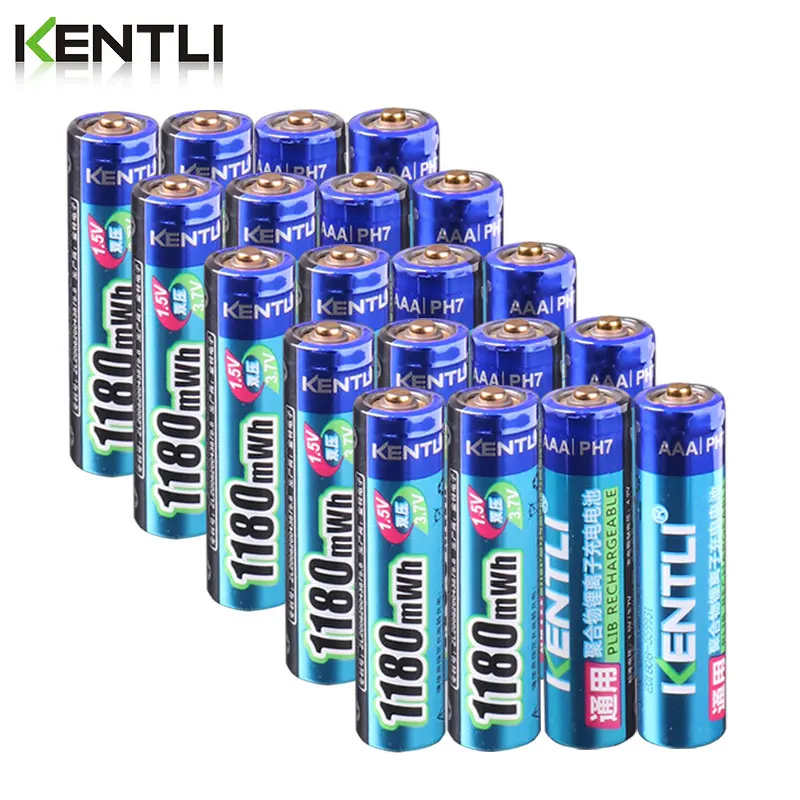 

KENTLI no memory effect 1.5v 1180mWh AAA polymer lithium li-ion rechargeable batteries aaa battery for thermometer