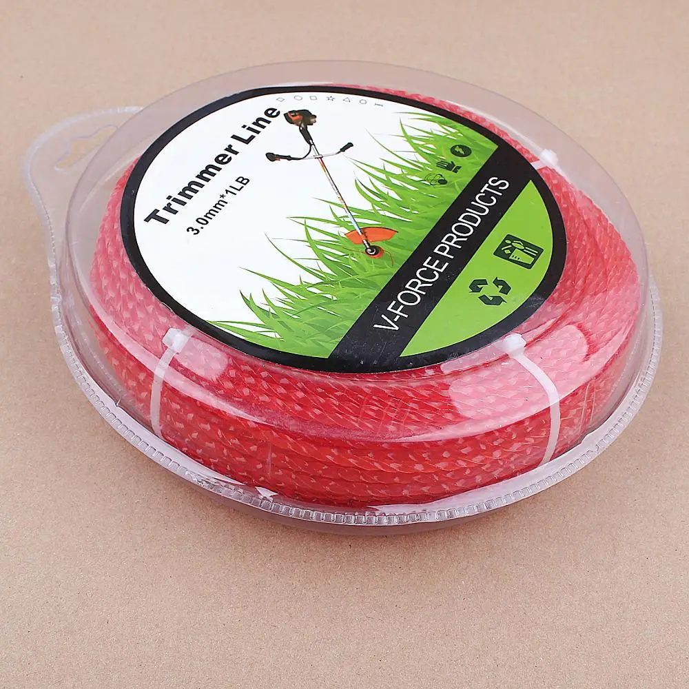 Триммер линия Резьбовая нейлоновая 3 мм * 1LB Strimmer шнур провод для кустореза