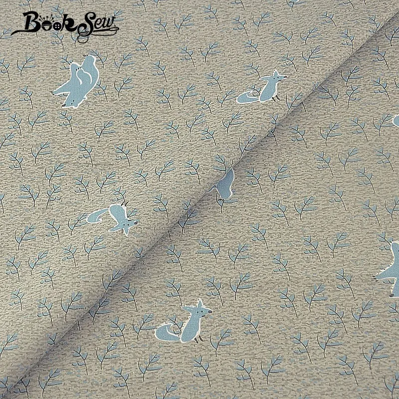 Booksew 100% Cotton Twill Fabric Sewing Cloth Animal Design Home Textile Baby Bedsheet Patchwork DIY Doll Craft Fat Quarter CM | Дом и сад