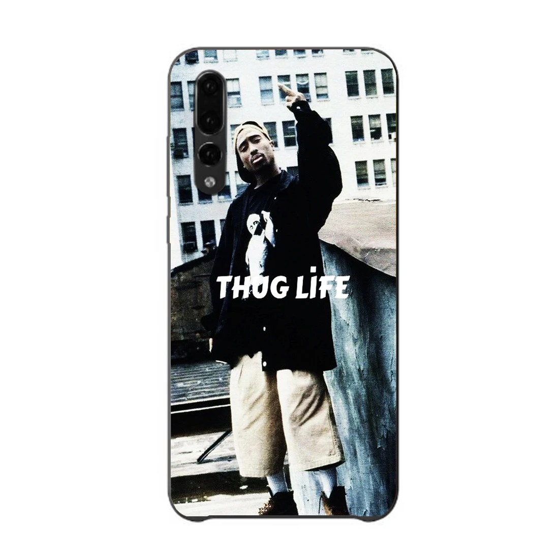 For huawei P30 lite P20 P10 P8 P9 series aesthetic 2019 phone case 2Pac THUG LIFE Hip hop king fashion new Black Sotf TPU Coque | Мобильные