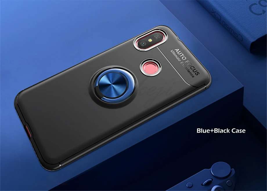 Для Xiaomi mi A2 Lite чехол Explorer чехол из силикагеля, автомобильный держатель, подставка держатель с магнитным креплением кольцом для пальца чехол из термопластичного полиуретана для mi A2 Lite Полное покрытие