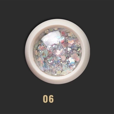06 2 г Смешанные Лазерные Блестки для ногтей блестки Хамелеон DIY голографический макияж глаз флаки Красочные Блестки для нейл Арта(искусство украшения ногтей - Цвет: 06