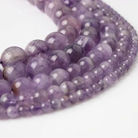 natural stone beads 8mm light amethyst loose beads fit for jewelry diy making bracelet hand string necklace amulet accessories