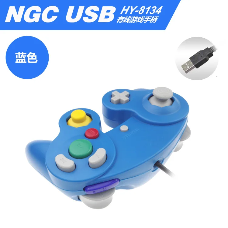 Для Gamecube контроллер USB проводной ручной джойстик для NAND для NGC GC контроллер для MAC компьютера ПК геймпад ns