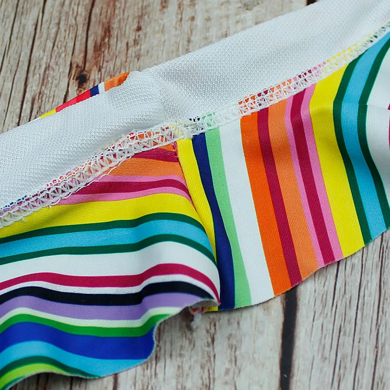 V-neck Ruffled Brazilian Bikini Sexy Swimsuit Swimwear Women Dots Striped Swimsuit Bikini Set Female Summer Beach Party New