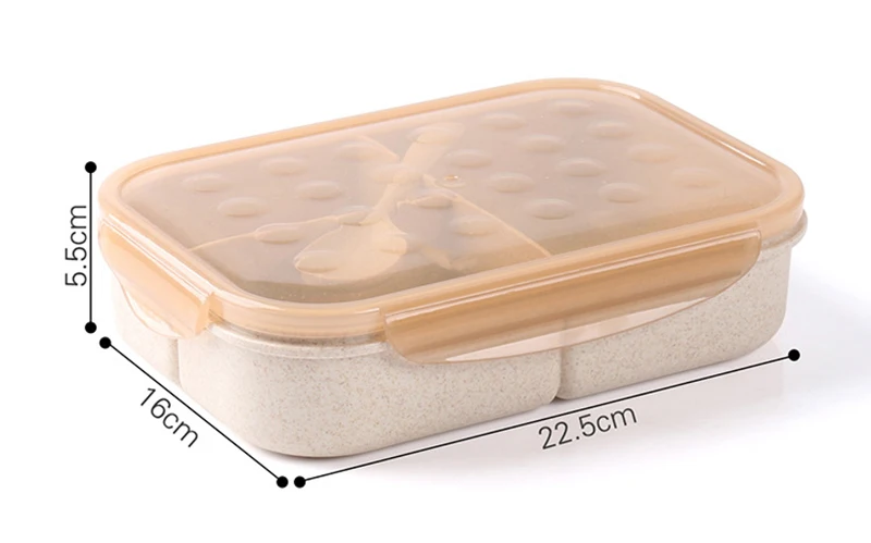 TUUTH Ланч-бокс для микроволновки 1200 мл Портативный Bento Box пшеничная соломенная посуда контейнер для хранения еды Детский Школьный для детей офис