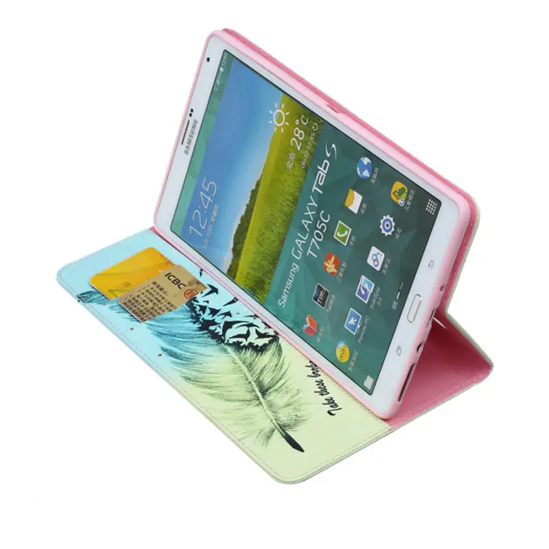 Роскошные картины кожаный чехол для samsung GALAXY Tab S 8,4 SM T700 T705 T705C подставка чехол с отделения для карточек