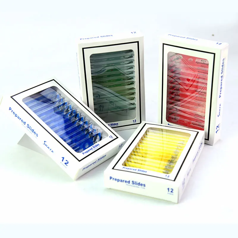 48 образцов растений и животных пластиковые слайды|prepared slides|slides microscopemicroscope prepared