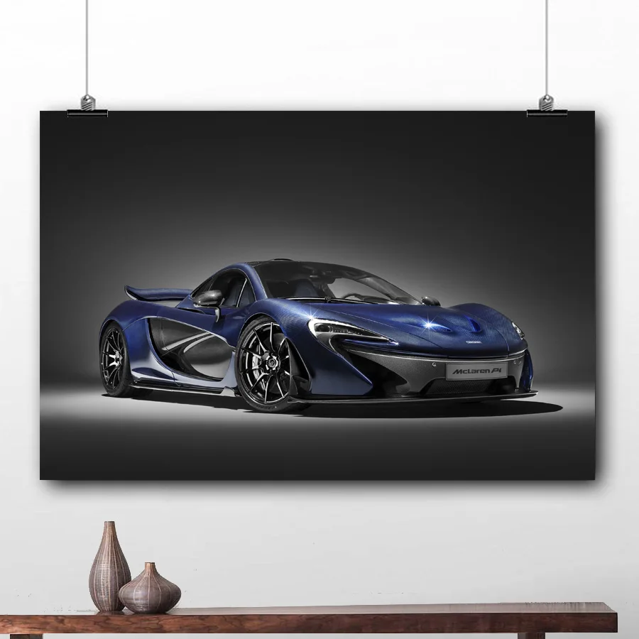 HD печатная Настенная картина McLaren P1 супер автомобиль обои холст плакат в рамке