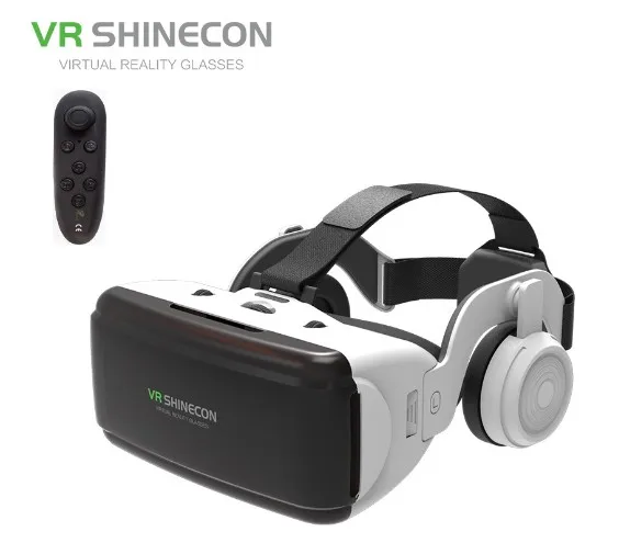 Black controller VR SHINECON BOX 5 Mini VR очки 3D G 06E Очки виртуальной реальности VR гарнитура для Google cardboard с наушниками - Цвет: Black controller