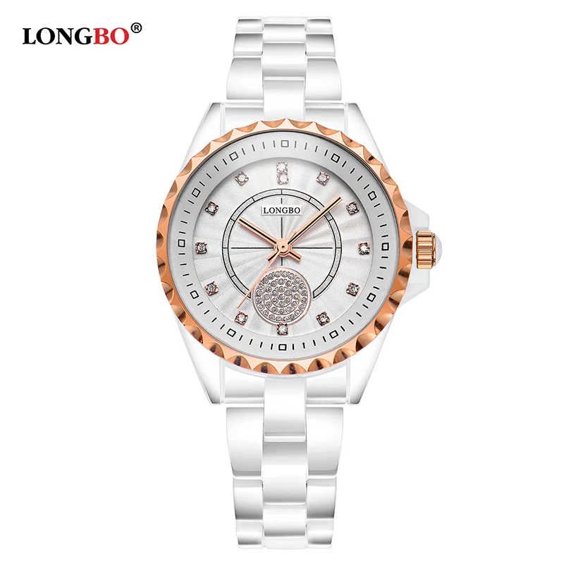 LONGBO женские часы Роскошные повседневные Кварцевые керамические relojes mujer модные