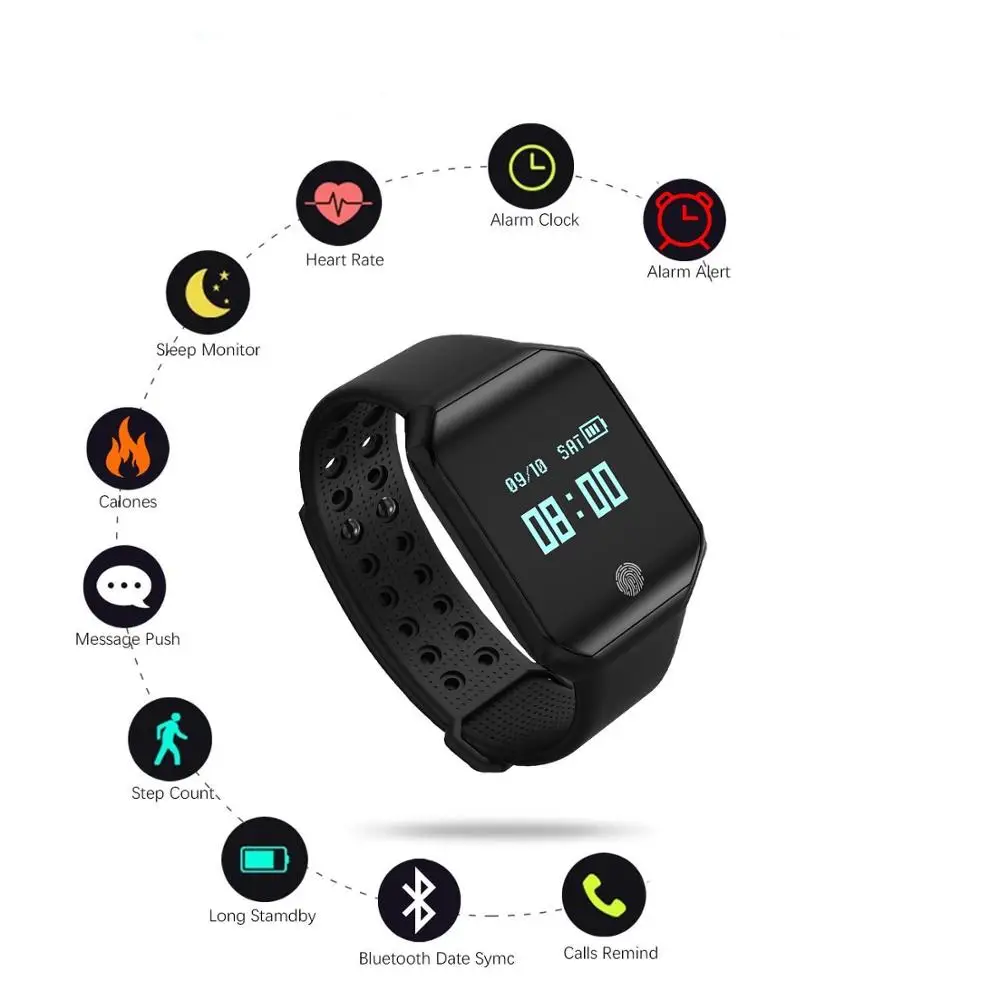 Фитнес трекер шагомер счетчик шагов умный Браслет монитор артериального