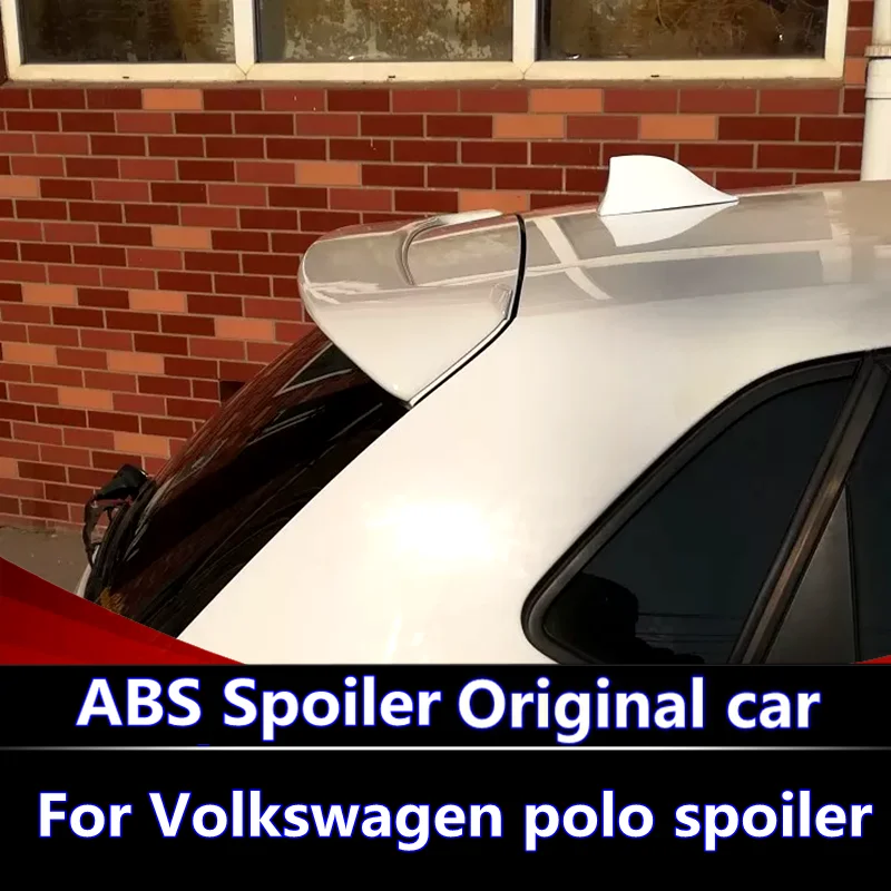 Для VW Polo 2010-2016 Спойлер ABS Материал заднего крыла автомобиля праймер цвет polo задний