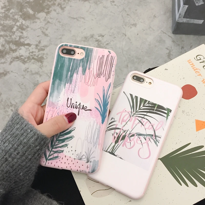 Для iPhone X XS Max XR случае красочный лист печатных мягкий защитный чехол для 6 6S 7 8 плюс