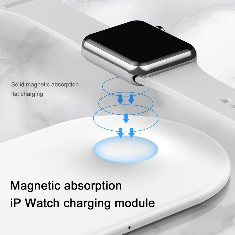 Беспроводное зарядное устройство Baseus 2 в 1 для Apple Watch 4 3 10 Вт Qi iPhone 11 Pro X XR Xs Max