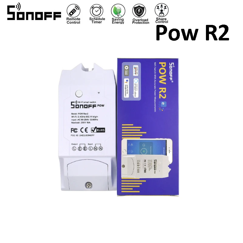 Sonoff Pow R2 Wifi умный домашний переключатель homekit 16A 3500 Вт энергопотребление монитор