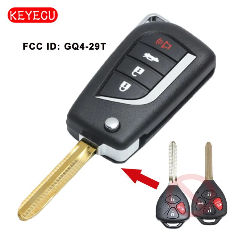 Keyecu модификация складной дистанционный ключ 315 МГц 4D67 чип для Toyota Matrix Venza 2009-2010 FCC: