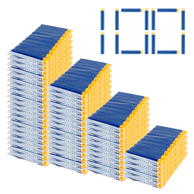 100 шт. Дротики для Nerf с пустотелой головкой 7,2 см, заправка игрушечного оружия, пули для серии Бластеров Xmas Kid Children Gift On.