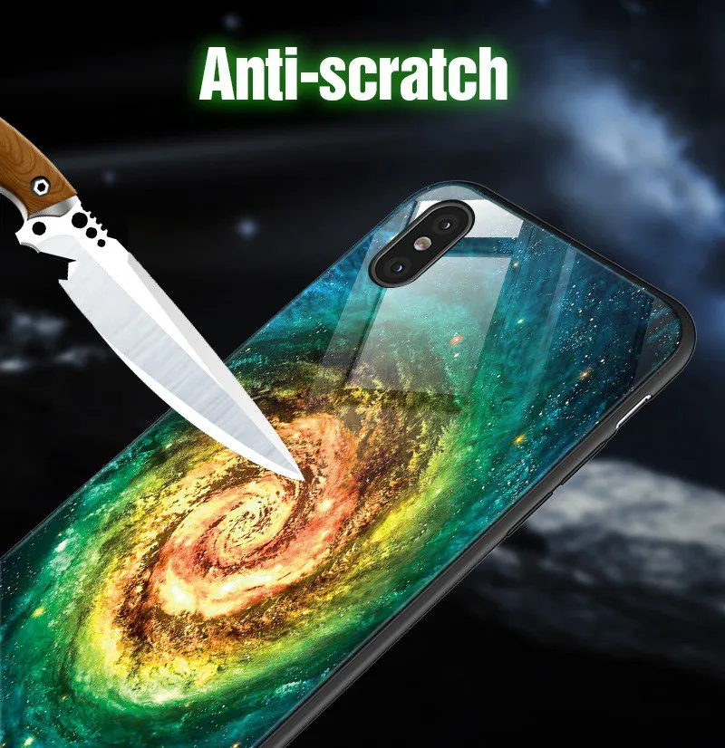 Роскошный светящийся чехол TOMKAS для iPhone X Xs Max Xr, стеклянный чехол для телефона, силиконовый чехол для iPhone 7, 8 Plus, чехол s для iPhone 6 S, 6s