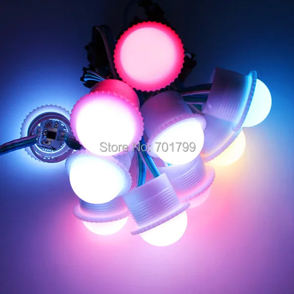 Светодиодный пиксельный модуль WS2811 26 мм 3 светодиода 5050 SMD RGB вход 12 В постоянного