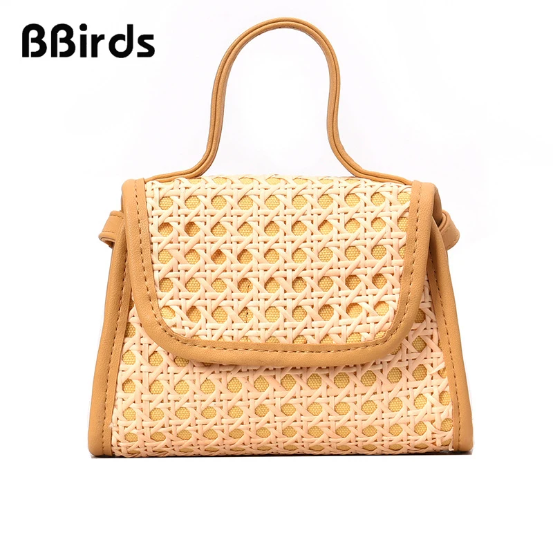 BBirds женская соломенная сумка из ротанга портативная маленькая квадратная