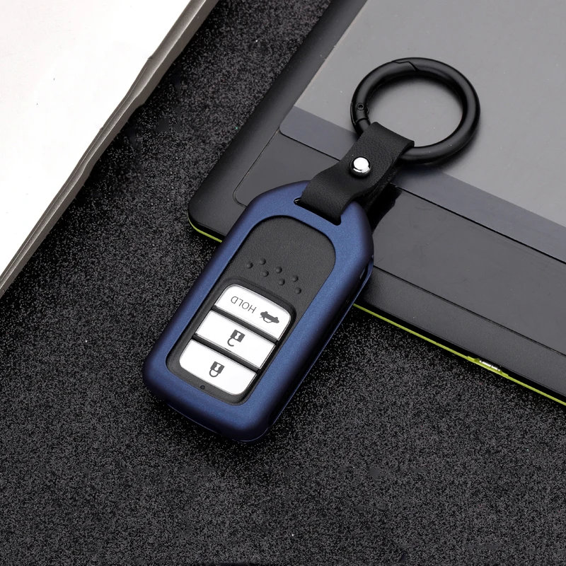 Углеродная полоса звезда цинковый сплав пульт дистанционного ключа чехол для Honda