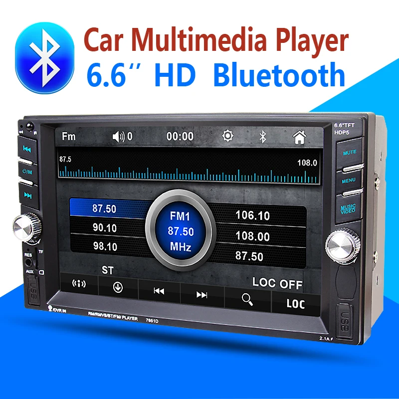2din автомобильный мультимедийный плеер Bluetooth стерео радио FM MP3 MP5 аудио VideoUSB Aux Авто