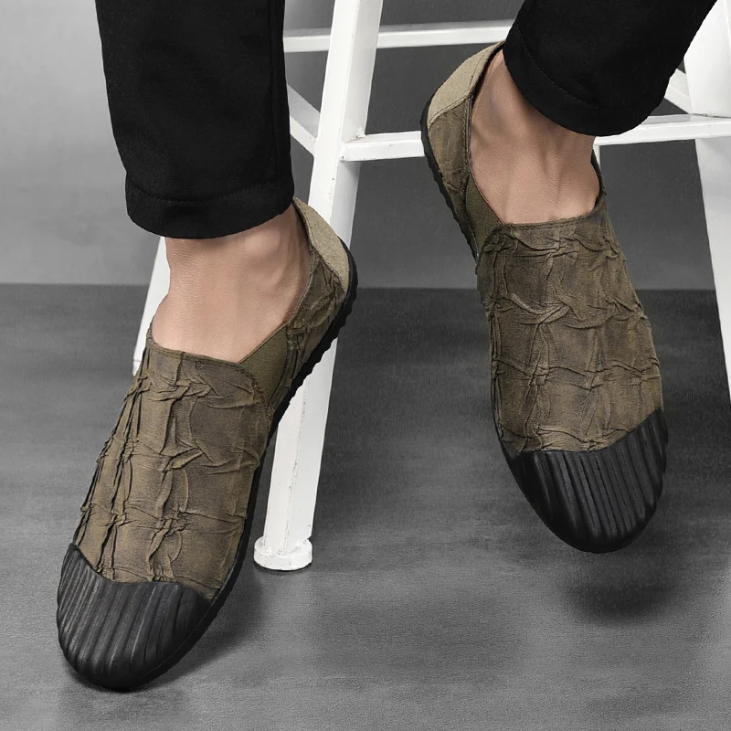 Мужские кожаные лоферы на каждый день мягкие удобные мокасины в стиле ретро для