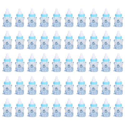 50 шт. Baby Shower подарок для мальчика девочки коробка Babyshower шоколад конфеты упаковочная коробка малыш Взрослый День Рождения Вечеринка, украшения - Цвет: Синий