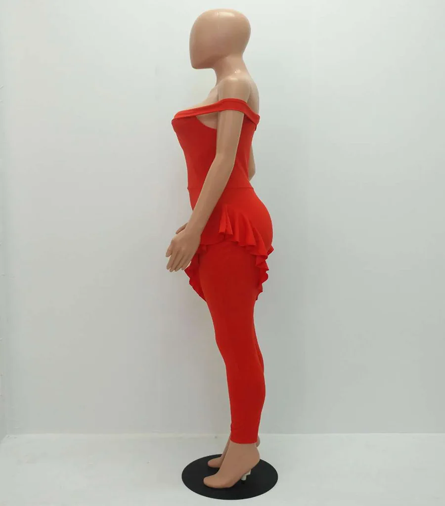 

Elegant Off Shoulder Women Solid Bodysuits Fashion Women Jumpsuits