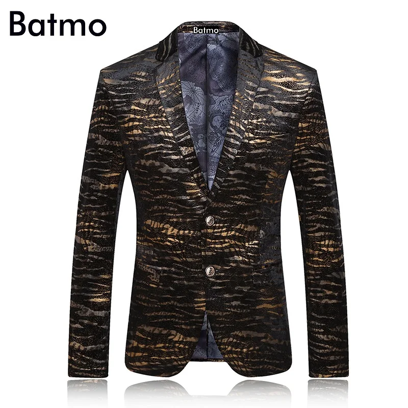 2017 высокое качество известный бренд золотой Повседневный Блейзер мужской