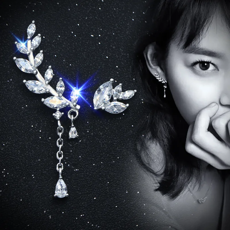 Асимметричные ювелирные изделия 1 пара искусственные серебряные серьги подвески