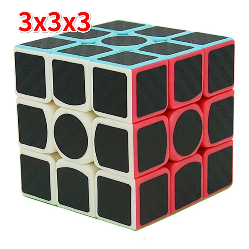 3x3 Кубик из углеродного волокна, Магический кубик, скорость 2x2 3x3 4x4 5x5, пирамиды 223, 233, SQ1, перекос, головоломка, рисовый пельмень, Cubo Magico, игрушки для детей - Цвет: 3x3