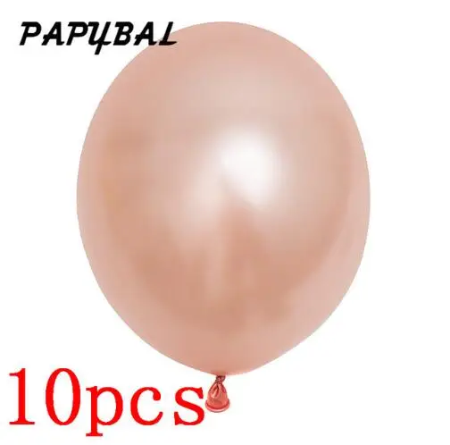 Rose Gold Розовое золото круглый Количество шариков воздушные шары на день рождения вечерние украшения Дети Единорог вечерние Eid Mubarak Globos Baby shower воздушный шар - Цвет: Rose Gold