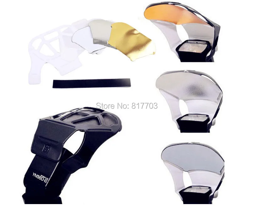 Бесплатная доставка карточка для вспышки рассеиватель рефлектора С трехцветным