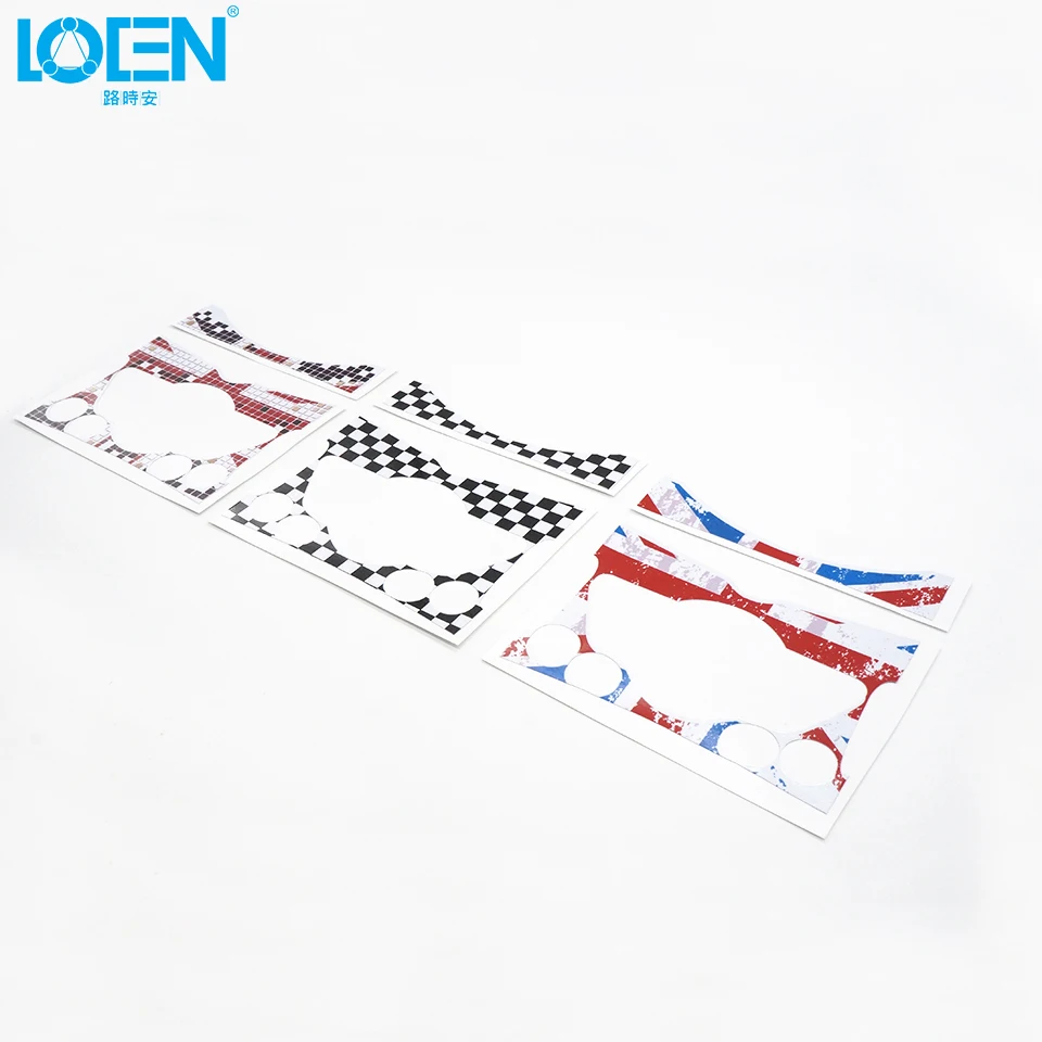 

LOEN 1Set Center Console Car Stickers and decals car-styling Reflective stickers waterproof car headlight tail For BMW Mini