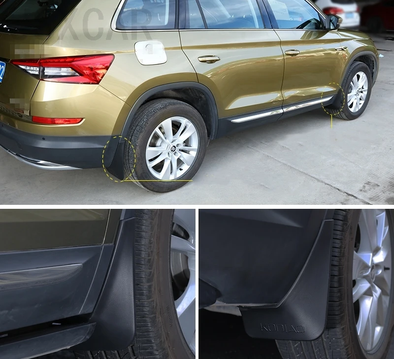 Брызговики ABS брызговиков автомобильные аксессуары 4 шт./компл. для Skoda kodiaq 2016-2018 |