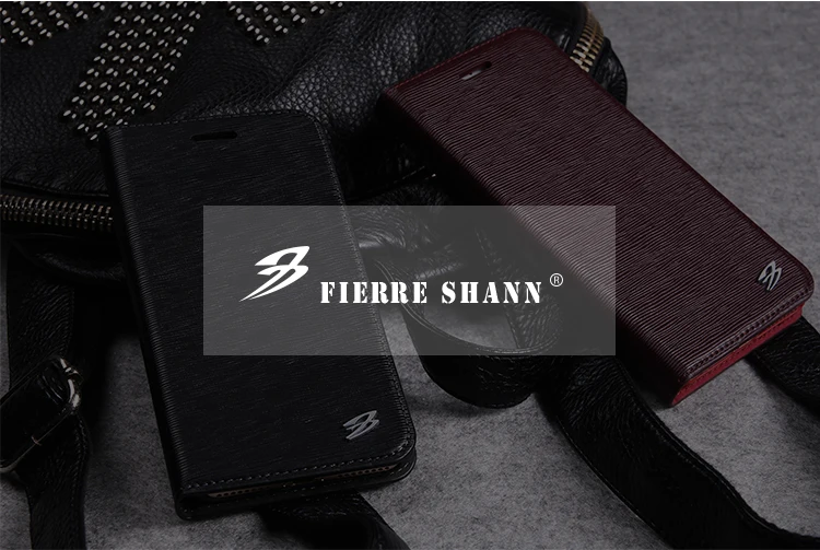 Fierre shann первый слой коровьей зубочистки шаблон Чехлы для iPhone 8 Plus 7 plus 6 6s Plus крышка ручной работы карты карман подставки