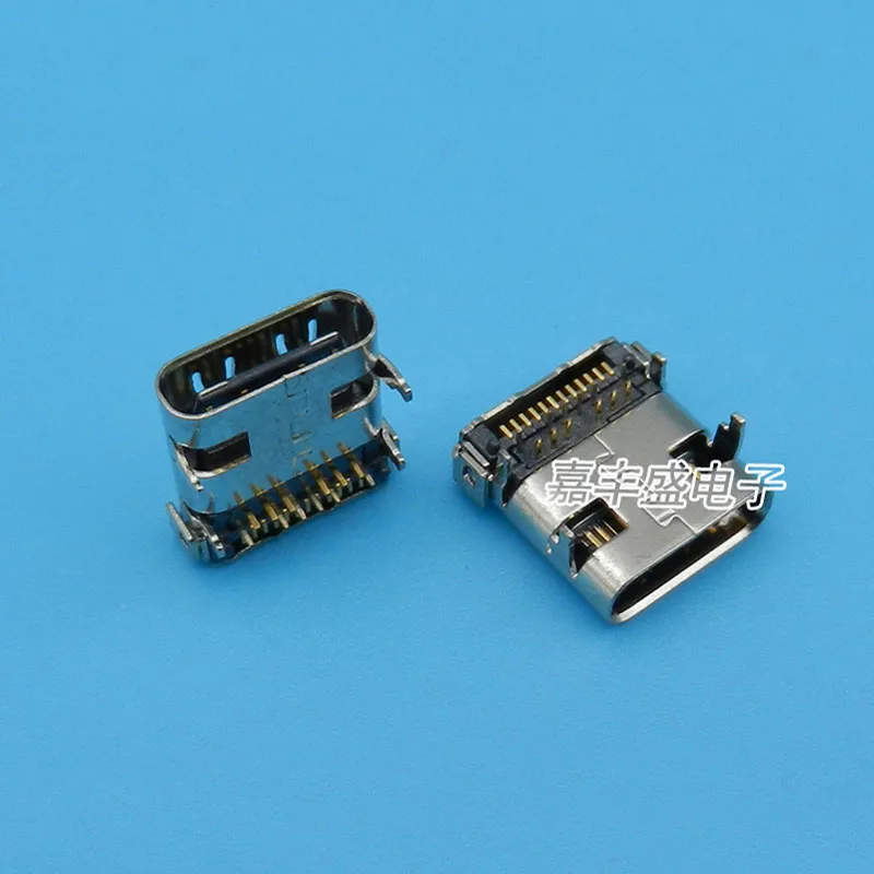 100 шт. 24 P USB 3 1 Type C порт разъемов Женский Pin правый угол SMT Tab версия разъема |