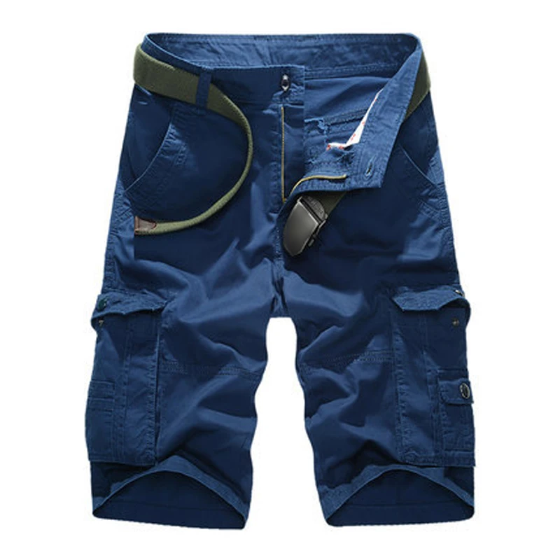

High Quality Loose Cotton Men Short Pants Miltary Style Multi Pockets Mens Cargo Shorts