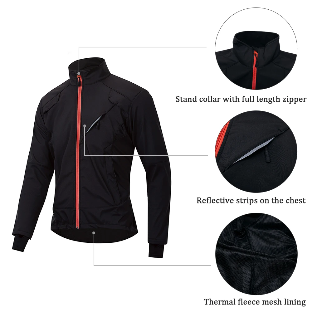 Зимняя мужская велосипедная куртка 2018 MTB дождевик с длинным рукавом для спорта на