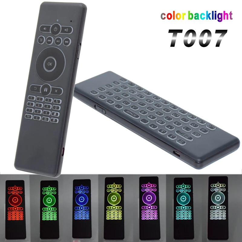 T007 2 4G Fly Air Mouse беспроводная мини клавиатура 7 видов цветов Пульт дистанционного