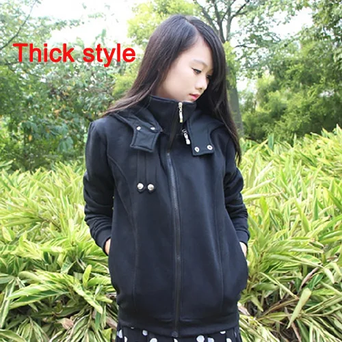 Black thick style Хлопок Аниме, Токио, вампиры для косплея канеки кэна, с капюшоном, костюмы с капюшоном Косплэй для обувь для мужчин и женщин; куртки и пальто - Цвет: Black thick style